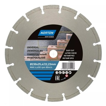 Tarcza diamentowa NORTON 230x25,4/22,23mm