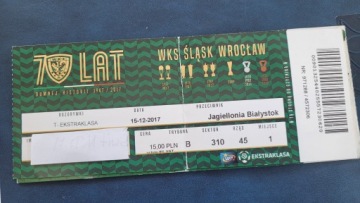 bilet Śląsk Wrocław - Jagiellonia