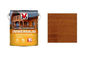 V33 Lazura Ochronna Uniwersalna Mahoń 5L