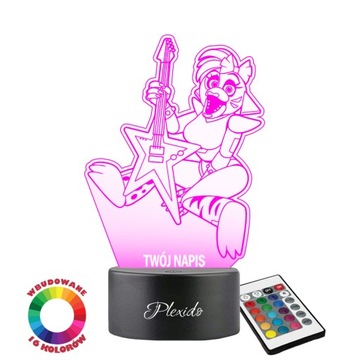 Lampka Nocna Fnaf Five Nights at Freddy's Prezent Na Urodziny LED 3D Grawer