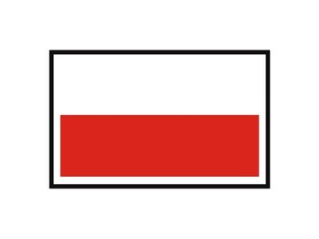 Naklejka na auto tira FLAGA POLSKI Polska 19 cm