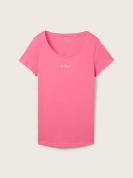 Tom Tailor Round Neck T-Shirt - Carmine Pink