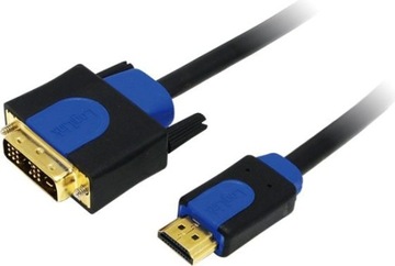 Kabel LogiLink HDMI DVID 1.8m niebieski (CHB3102)
