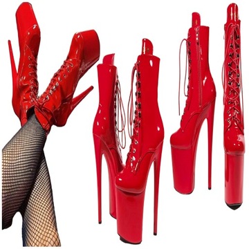 SZPILKI EROTYCZNE BUTY DO POLE DANCE CZERWONE r.37