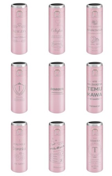 Термокружка с гравировкой Термос со светодиодной подсветкой Подарок маме 300мл