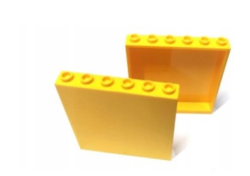 101f. LEGO 59349 ściana panel 1x6x5 2 szt żółty