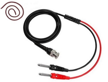 PRZEWÓD KABEL DO OSCYLOSKOPU BNC + 2 x wtyki bananowe 4mm (V2)