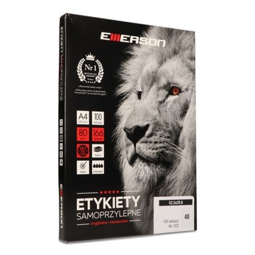 Etykiety samoprzylepne EMERSON 52,5X29,6 #022