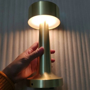 LAMPKA NOCNA DOTYKOWA STOŁOWA BEZPRZEWODOWA ZŁOTA