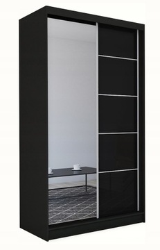 Szafa przesuwna M szer. 120 cm Czarna