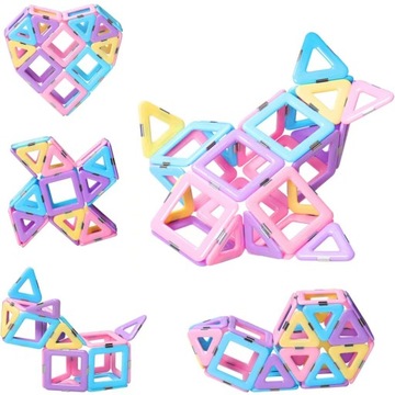 МАГНИТНЫЕ БЛОКИ ИГРУШКИ МАГНИТНЫЕ ПЛАСТИНЫ КОНСТРУКЦИОННЫЕ БЛОКИ 40 ШТ.