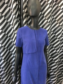 Simple, niebieska sukienka z ozdobną zakładką, 34