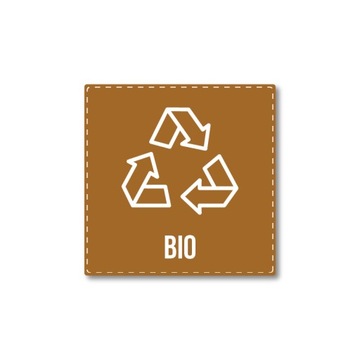 Naklejka recykling segregacja BIO 5cm