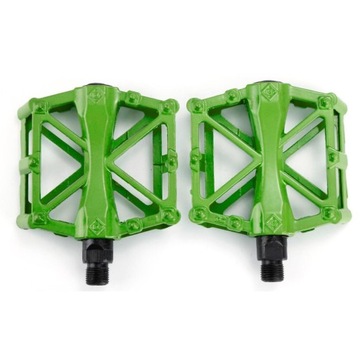 Плоские велосипедные педали Road Smooth Sealed Bearing, широкие платформы DH BMX, зеленые