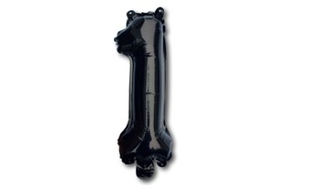BALON FOLIOWY CYFRA 1 CZARNY 40 CM