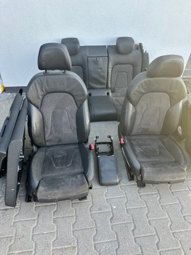 A5 S5 8T S-LINE FOTELE SKÓRA ALCANTARA WENTYLOWANE PÓŁSKÓRA SPORTBACK