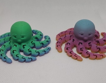 Вращающаяся игрушка осьминог FLEXI Полностью подвижная Фабрика грёз 3D