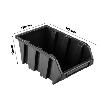 10X Pojemnik magazynowy kuweta NP8 KTR20 BLACK