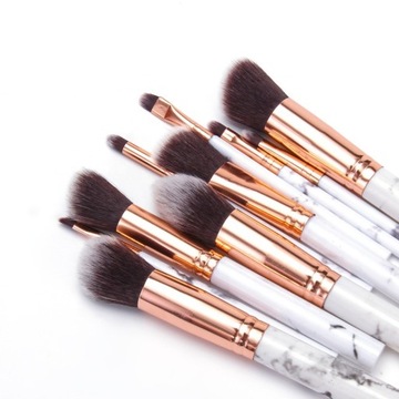 НАБОР КИСТЕЙ ДЛЯ МАКИЯЖА «МРАМОР», МРАМОР, 10 шт.