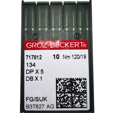 IGŁY DO MASZYN STĘBNÓWKA 135x5 DPx5 120 SUK 10SZT