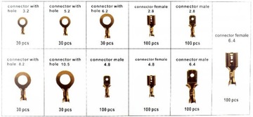 НАБОР АВТОМОБИЛЬНЫХ РАЗЪЕМОВ 750 шт.