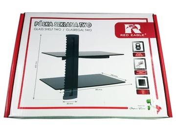 ДВОЙНАЯ НАСТЕННАЯ ПОЛКА, RTV, DVD, С РЕГУЛИРУЕМЫМ СТЕКЛОМ