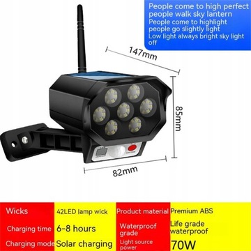 Камера-пустышка, солнечная лампа, фонарь, пульт дистанционного управления.