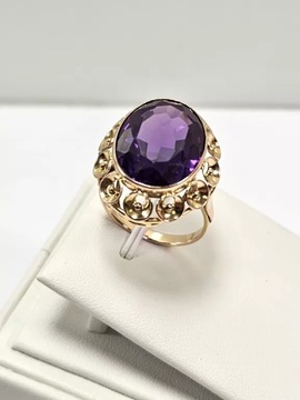 ФЕНОМЕНАЛЬНОЕ ЗОЛОТОЕ КОЛЬЦО 585 ПРОБЫ SYN. РУБИН Р23 10.96Г