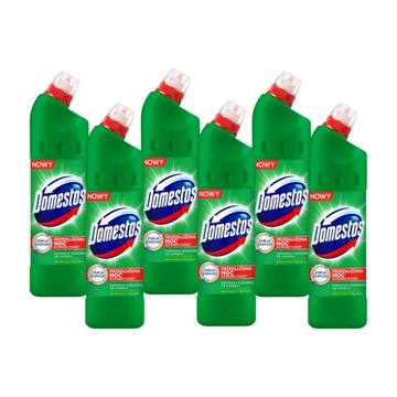 ZESTAW 6X DOMESTOS PRZEDŁUŻONA MOC DO TOALETY PŁYN PINE 750 ML