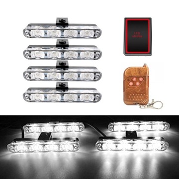 4x4 LED bezprzewodowe zdalne światło stroboskopow