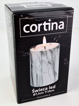 СВЕЧА, РАБОТАЮЩАЯ НА АККУМУЛЯТОРЕ, 10 СМ С ЭФФЕКТОМ МРАМОРА, СВЕЧА СВЕТОДИОДНАЯ ВСТАВКА ДЛЯ ЦЕНТРА СТОЛА