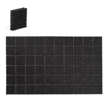 Podkładki filcowe pod meble czarne 60 szt. 25 mm