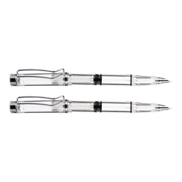 2 Pcs Pen Student Pens Fountain Practice Refillable Ink Writing Metal