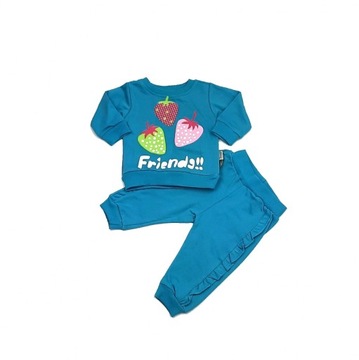 KOMPLET DZIEWCZĘCY DRES DZIECIĘCY BLUZA SPODNIE 68
