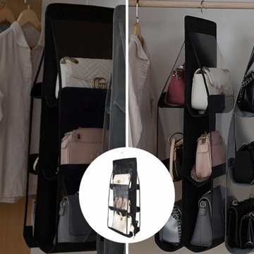 ORGANIZER WISZĄCY NA TOREBKI DO SZAFY wieszak