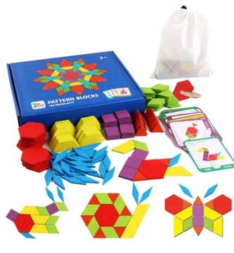 MONTESSORI DREWNIANE klocki DO układania
