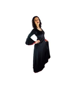 Czarna sukienka przebranie kostium średniowiec XXL
