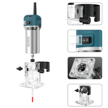 ДЕРЕВОФРЕЗЕРНЫЙ СТАНОК ДЛЯ ОБРЕЗКИ ДРЕВЕСИНЫ ЭЛЕКТРИЧЕСКИЙ РУЧНОЙ 800ВТ 30000ОБ/МИН