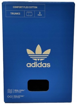 BOKSERKI MAJTKI MĘSKIE BAWEŁNIANE ADIDAS ZESTAW KOMPLET 3-PAK 3 SZT M