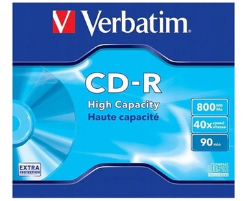 Verbatim CD-R большой емкости, упаковка из 10 шт., 800 МБ, 90 мин., коробка для драгоценностей