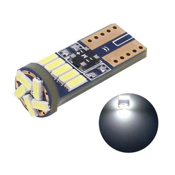ŻARÓWKA LED W5W T10 15 SMD 4014 12V CANBUS +STAB postojówka pozycja MOCNA