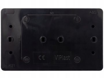 Герметичная двойная розетка IP44, для поверхностного монтажа