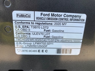 FORD ESPACE MK4 2020- KAPOTA KÓD LAK J7 POD BARVA ORIGINÁLNÍ USA