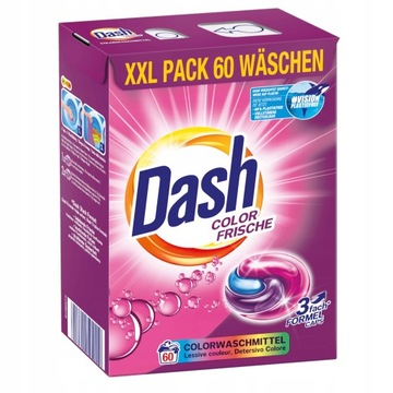 DASH Color Frische Kapsułki prania kolor koloru 3in1 60sztuk IMPORT DE
