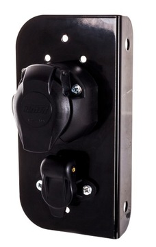 Кронштейн розетки + 7-контактная розетка и 3-контактная розетка