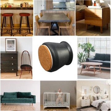 16 фетровых чехлов на силиконовые ножки стула диаметром 30–45 мм