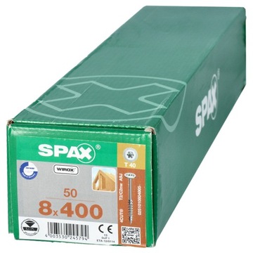 Wkręty konstrukcyjne SPAX 8x400 ciesielskie 10szt