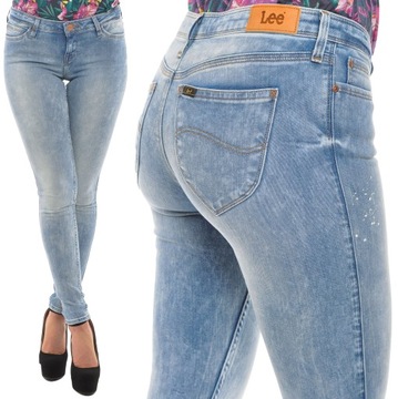 LEE spodnie SUPER SKINNY blue jeans TOXEY W26 L31