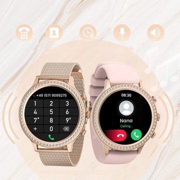 SMARTWATCH ЖЕНСКИЕ ЧАСЫ ПОЛЬСКОЕ МЕНЮ, ЗВОНКИ, АРТЕРИАЛЬНОЕ ДАВЛЕНИЕ ДЛЯ IOS ANDROID