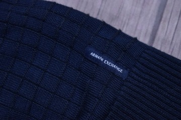 ARMANI EXCHANGE Męski Sweter Granatowy Premium L